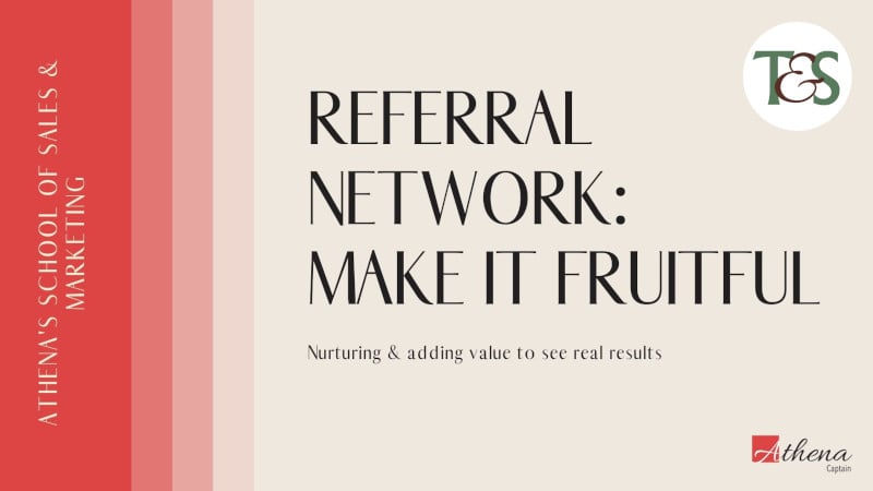 Referral Network: Make it Fruitful Referral Network: Make it Fruitful